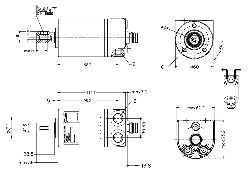 Moteur OMM 20 cm3 flasque 3 trous