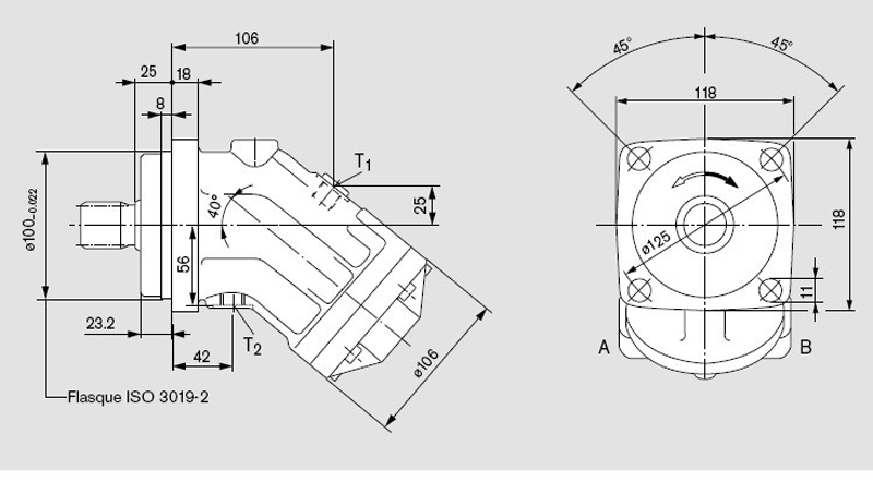 Schéma moteur à pistons 23 cm3