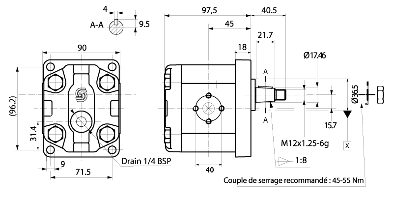 Moteur à engrenages SAUER 6 à 26 cm3