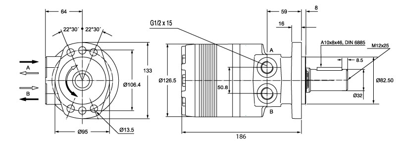 Moteur Parker 80cm3 cylindre 32mm