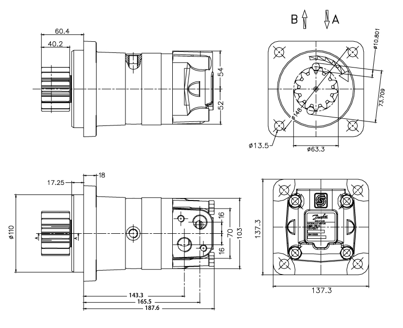 Schéma moteur 160 cm3 OMS H