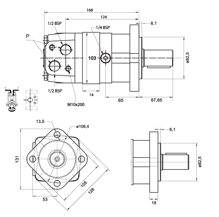 Schéma moteur OMS 80cm3