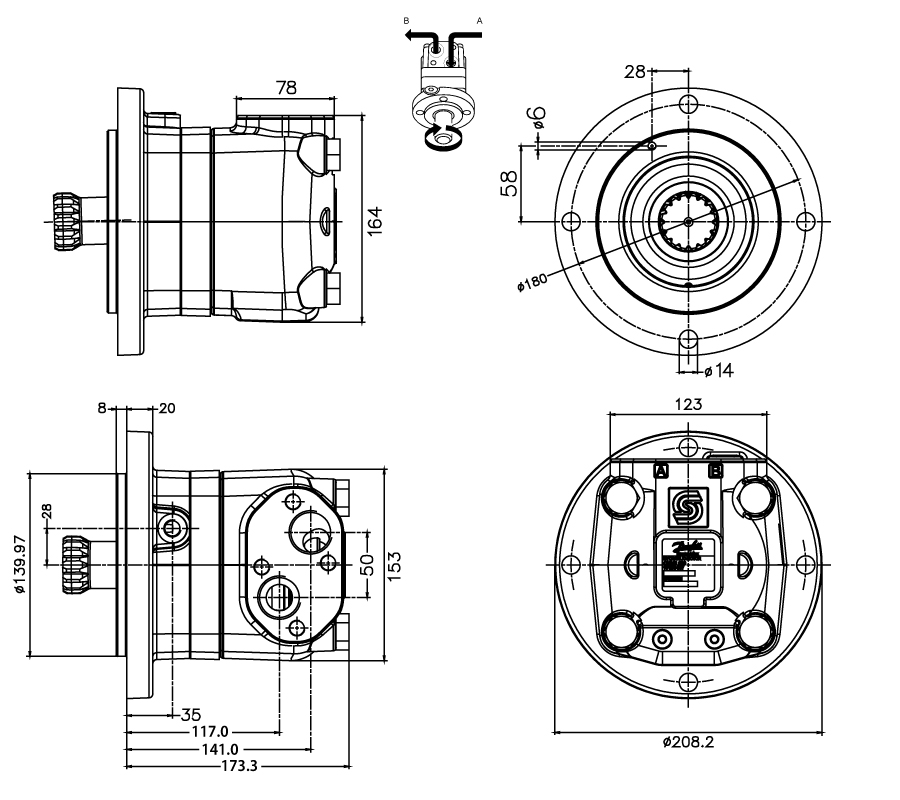 Schéma Moteur Danfoss OMVS 315 cm3