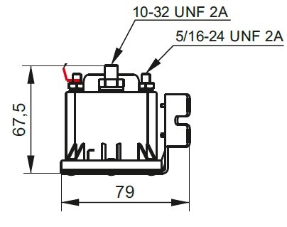 Encombrement de relais moteur