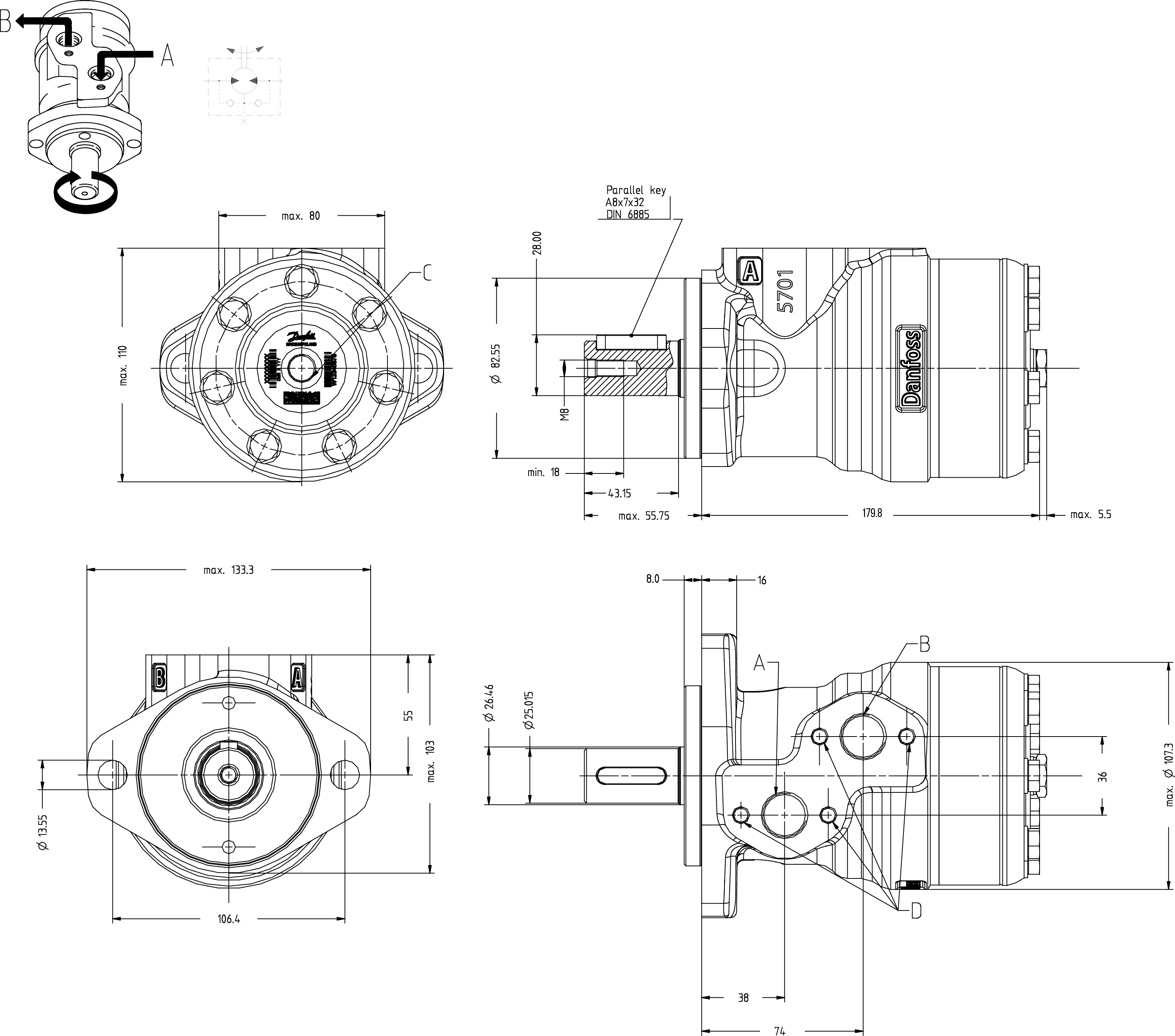 Schéma moteur danfoss 11185531