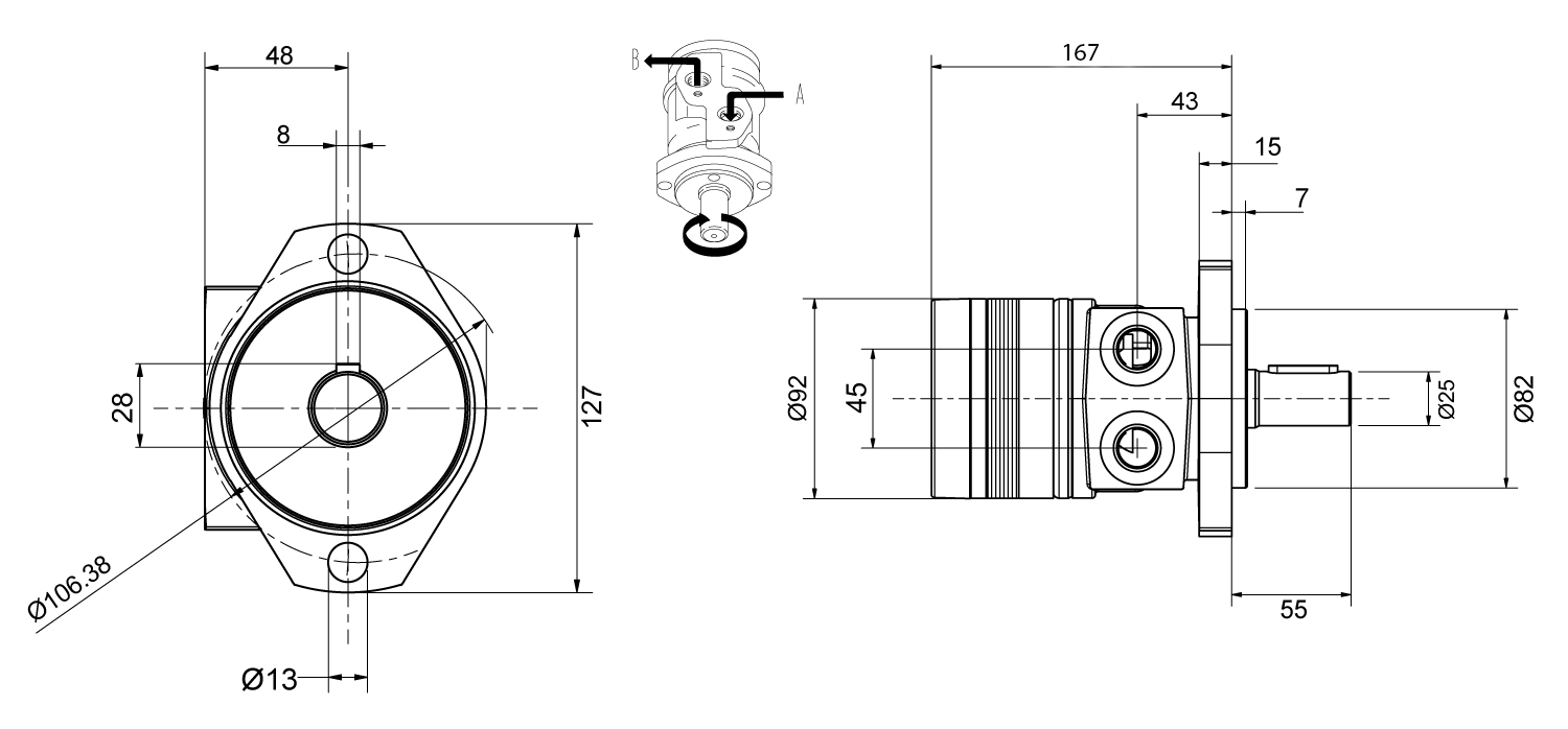 Schema Moteur Parker Série TE 195 cm3