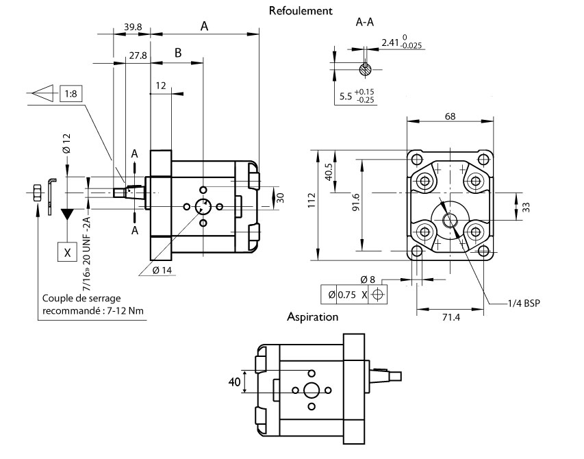 Moteur à engrenage HPI Groupe 2 flasque Italienne