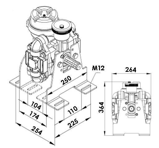 Schéma pompe à membrane 120 l/min