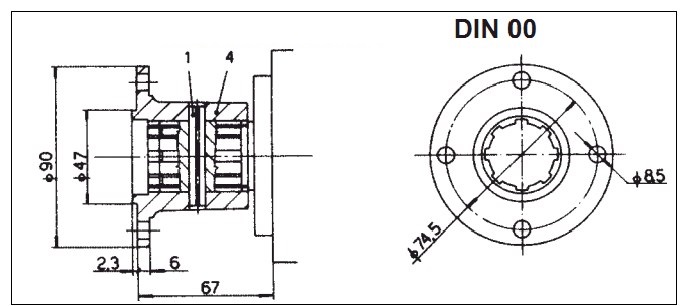 accouplement universel Connecteur de moteur d'accouplement d'arbre DIY  Joint universel de direction 14*28*70mm auto arbre Mxzzand