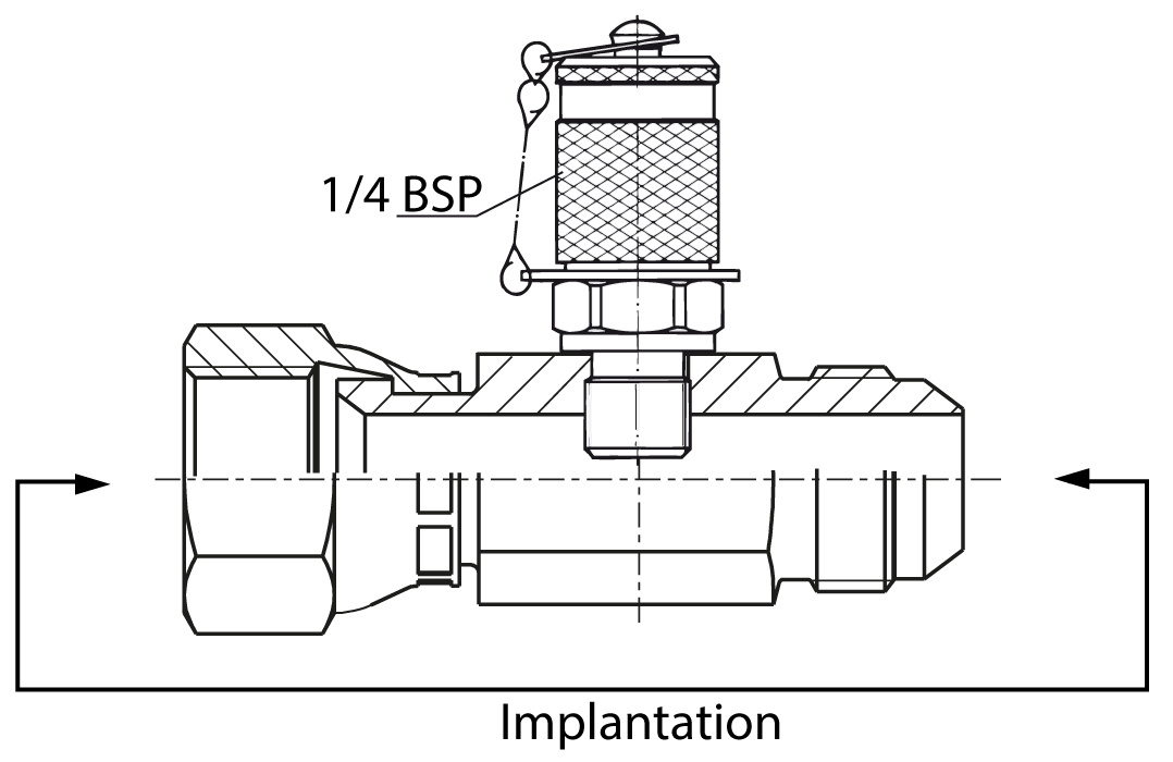 Prise de pression BSP Komatsu 30°