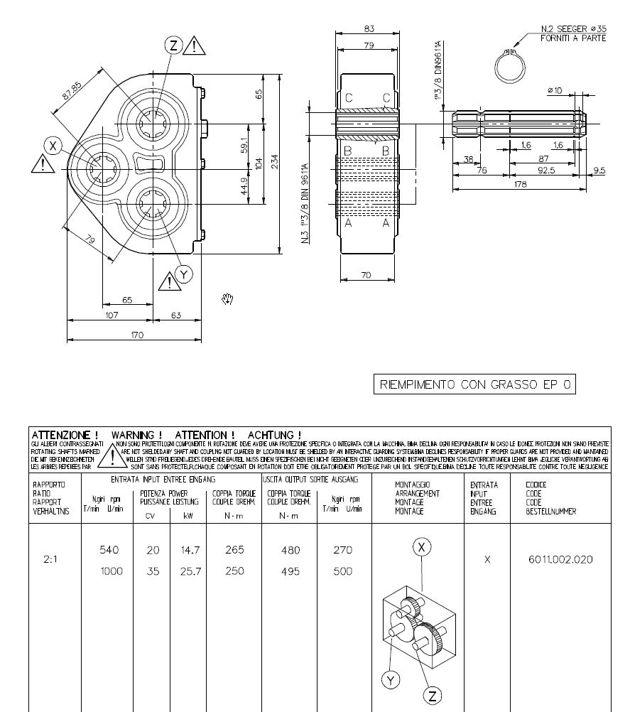 Schema réducteur inverseur 6011.002.020