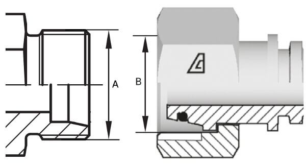 dimension d'un embout hydraulique morne DIN L