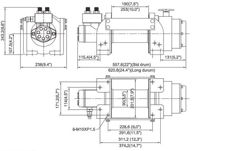 treuil hydraulique 3600 kg