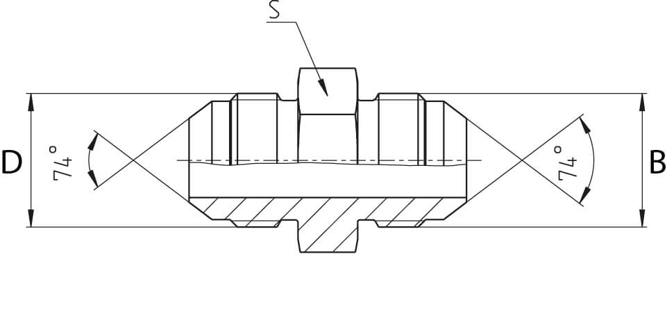 Té 3 voies femelle laiton JIC 3/8 x24 convexe A114-11VB : Boutique en ligne  Spécialisé dans la connectique hydraulique et de la protection thermique (  sport auto , moto , 4x4 , quad et u