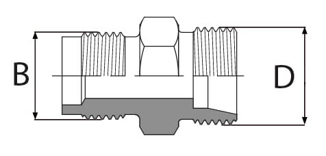 Union male/male hydraulique