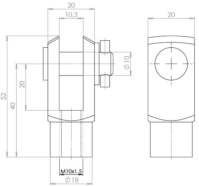 Schéma chape 10X150 M10