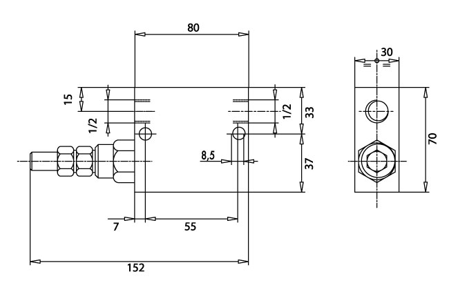 Valve de séquence 1/2 BSP 70 l/min