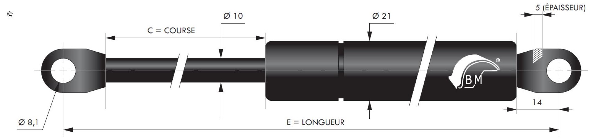 Ressorts a compression à chapes soudées diamètre 10 mm