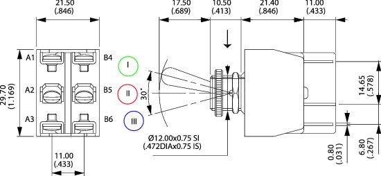 Interrupteur Bipolaire Lumineux Rouge - DIFF Pour De Dietrich