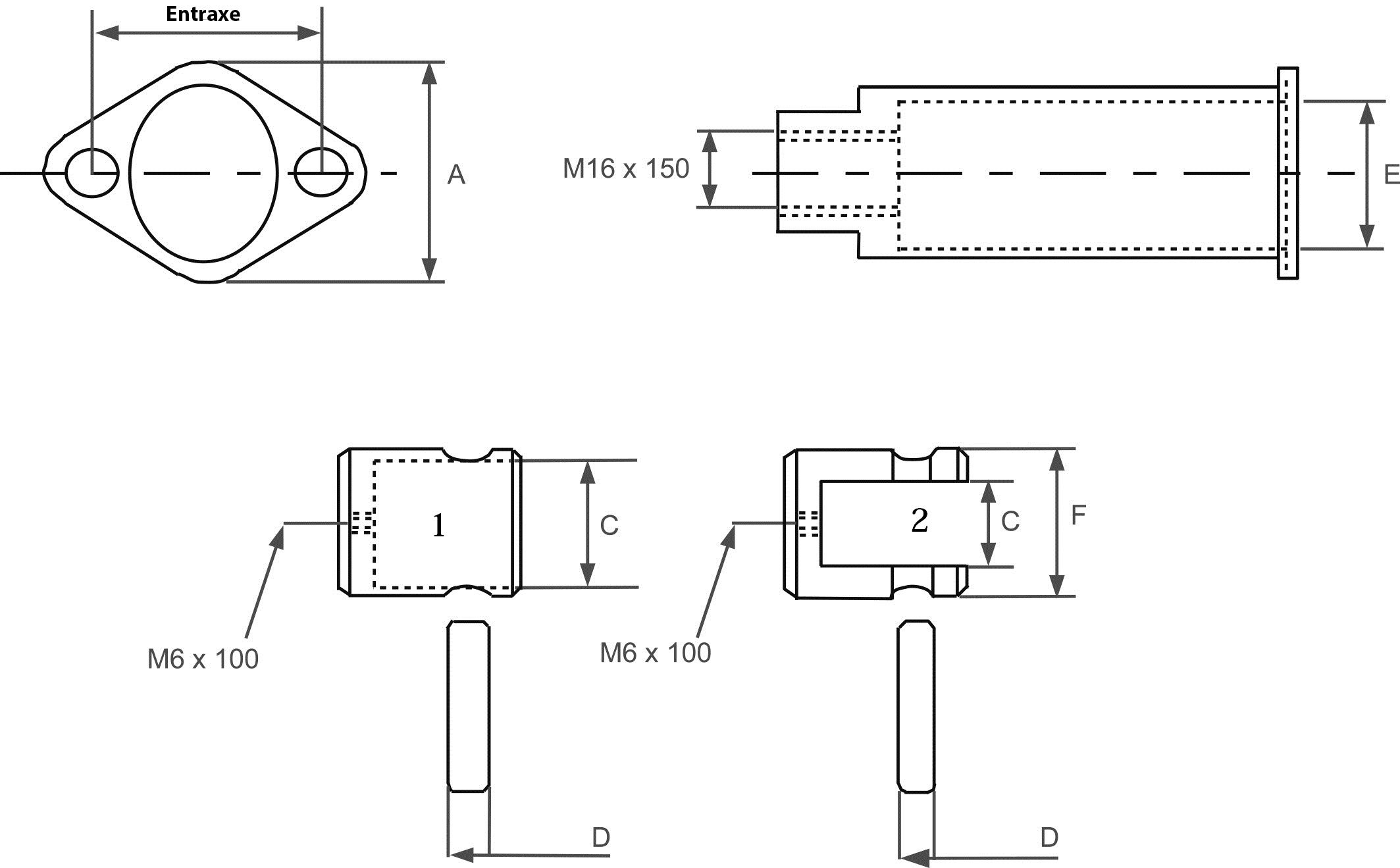 Schéma d'adaptateur de câble pour distributeur hydraulique.