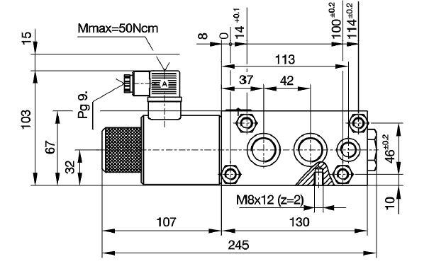 Sélecteur de fonctions empilables 12V 50l/min avec commande